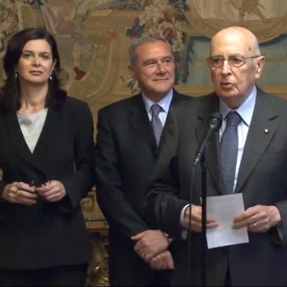 Laura Boldrini, Piero Grasso, Giorgio Napolitano 