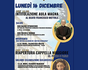 Cerimonia di intitolazione dell'Aula Magna a Beato Francesco Mottola, presso il Pontificio Seminario Teologico Regionale S. Pio X Catanzaro - 16 dicembre 2024 alle ore 11:00