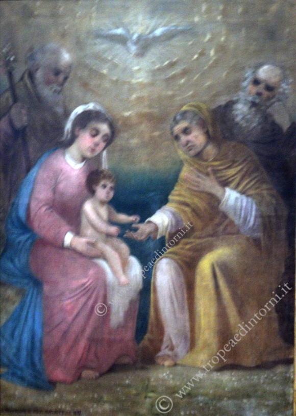 Il quadro della Sacra Famiglia con Sant'Anna  e San Gioacchino - foto Fusca