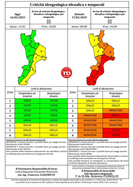 Allerta meteo-arancione per venerdì 17 gennaio 2025: scuole chiuse a Tropea il Dipartimento di Protezione Civile Regionale ha diramato un’allerta meteo-arancione per venerdì 17 gennaio 2025.