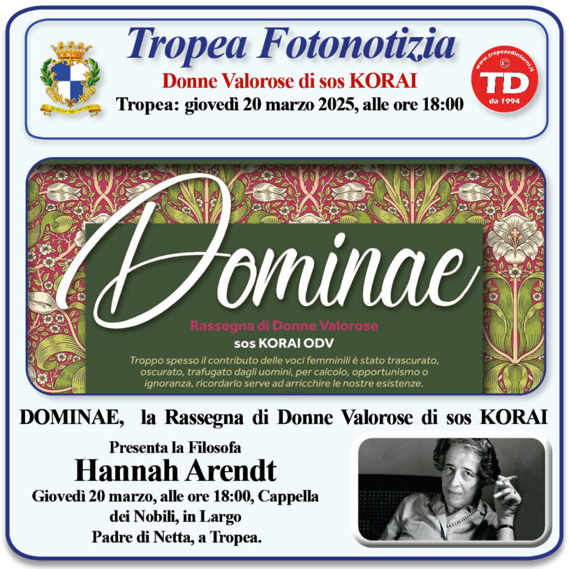 #tropeanite-Fotonotizia- Hannah-Arendt-17-03-2025